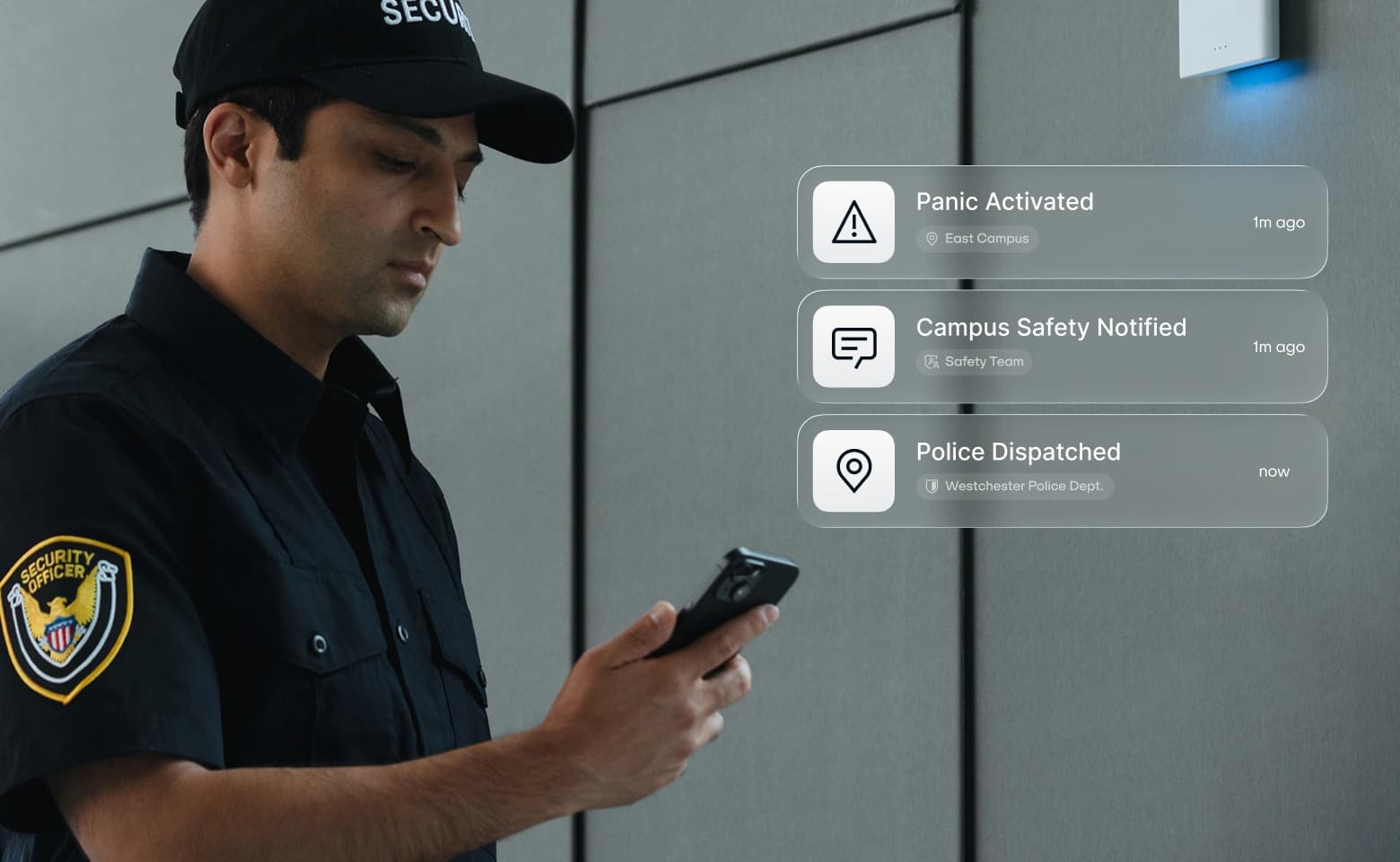 Real-time notifications across your campus.